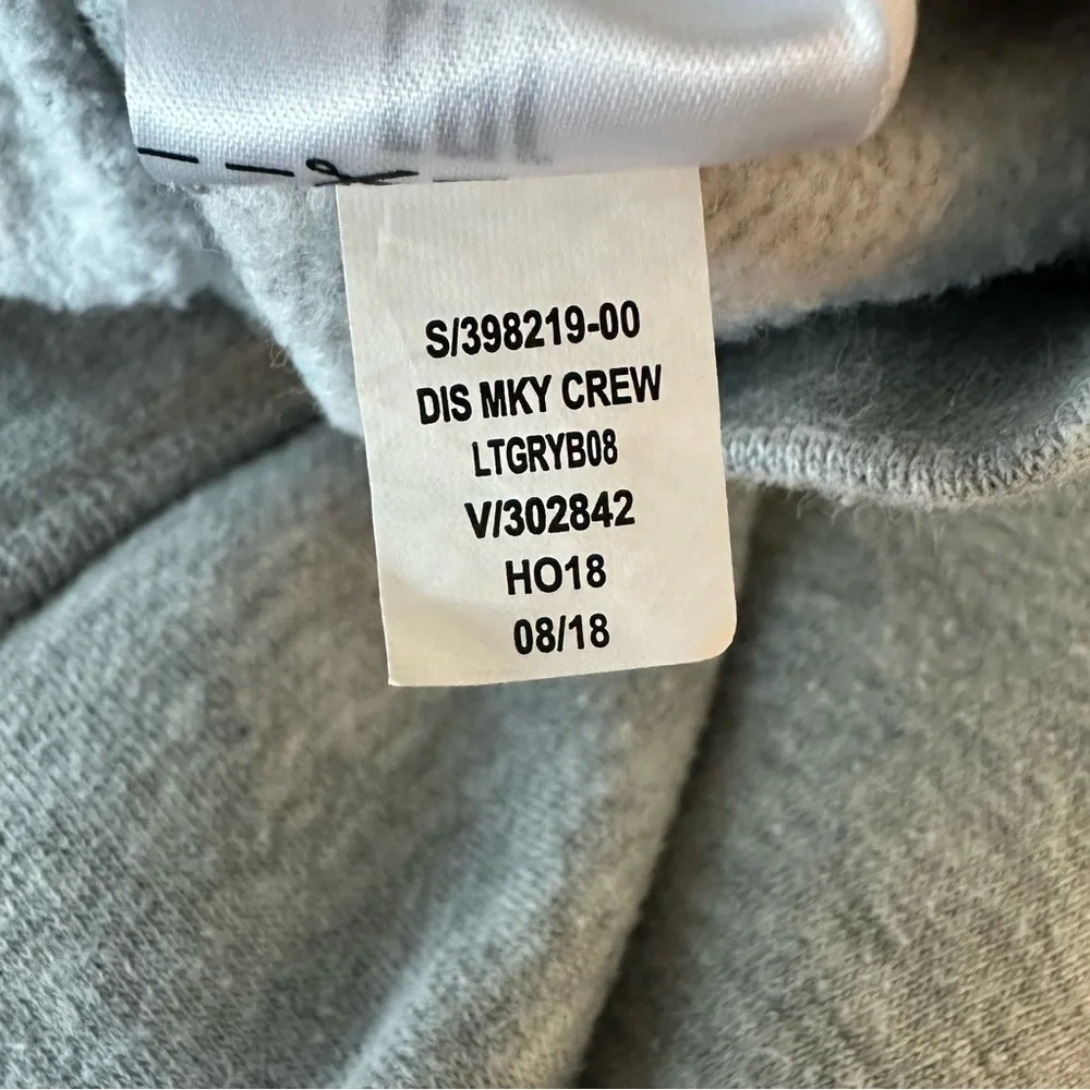 Baby Gap X Disney‎ Kids size 5 Gray Mickey Mouse Crewneck Sweatshirt Top Grey